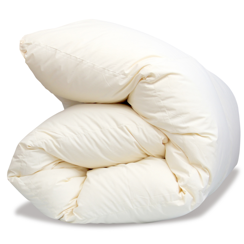 羽毛布団 ダブル ロング 日本製 ハンガリー産 ホワイトマザーグース