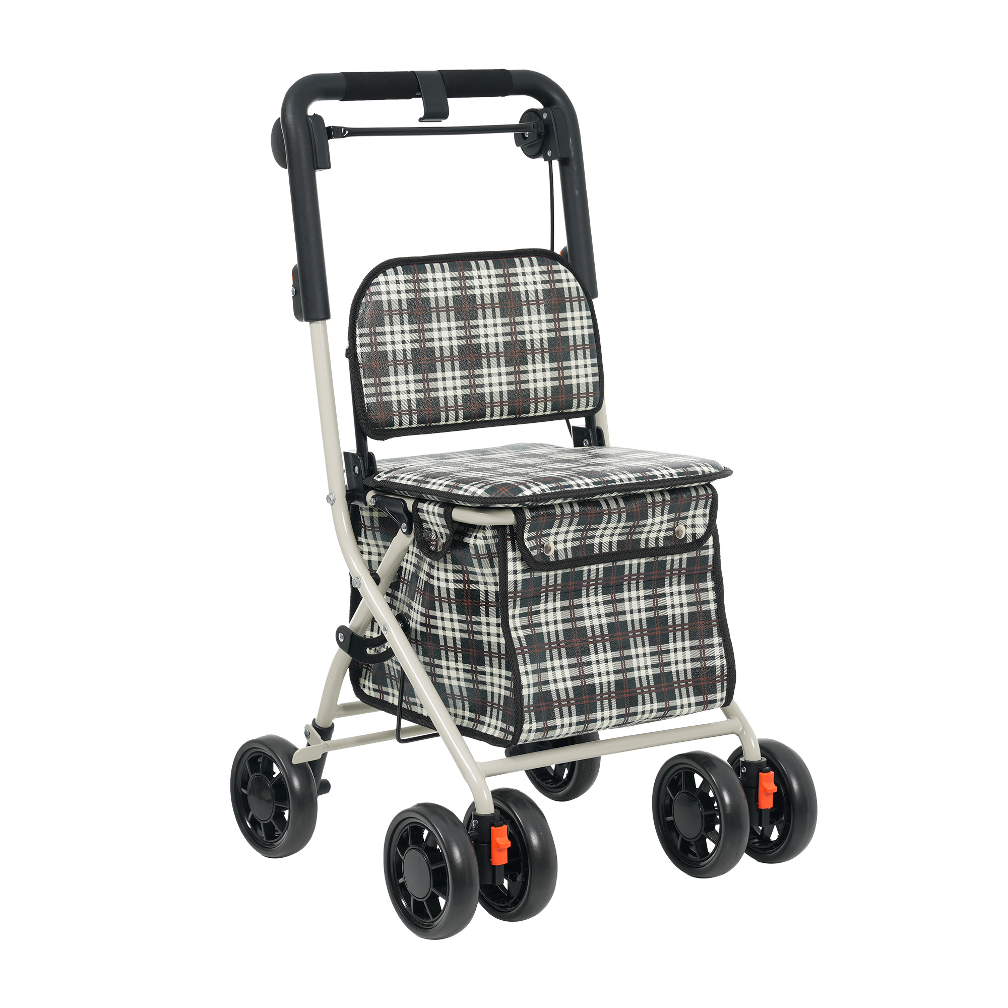 1年半の品質保証】シルバーカー 大容量 歩行器 歩行車 駐車ブレーキ