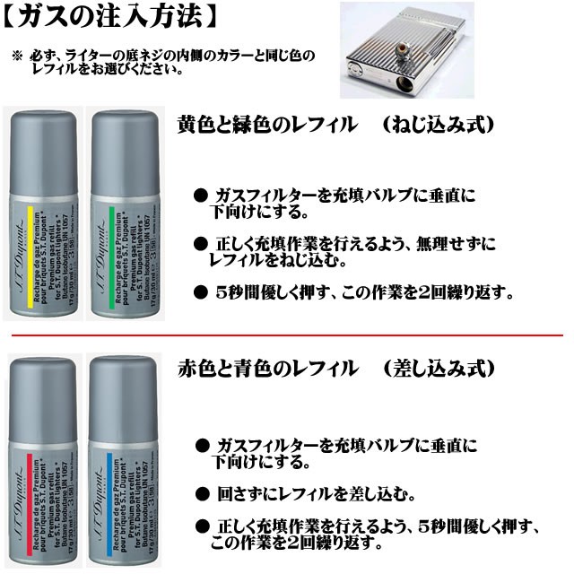 S.T.DUPONT（エス・テー・デュポン） デュポンライター ガス 純正
