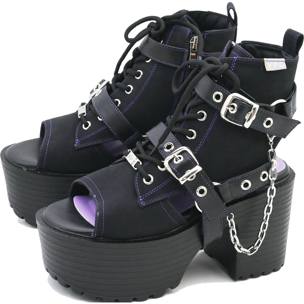 YOSUKE（ヨースケ） 厚底 ブーツサンダル レディース チェーン付き 9.5