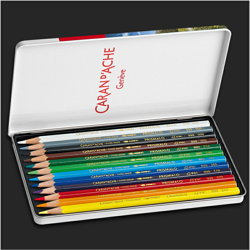 プリズマロ カランダッシュ CARAN D'ACHE 水溶性色鉛筆 12色セット