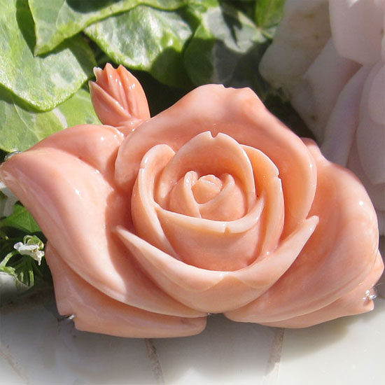 珊瑚 サンゴのカメオブローチ・ペンダント・リング カメオ専門店 千年