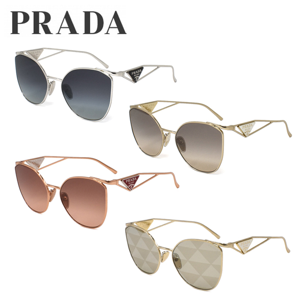 プラダ サングラス ユニセックス シルバー×グレー/ゴールド×ブラウン
