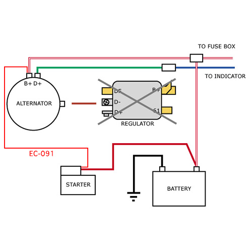 オルタネーター 車用パーツ 配線図付き スバル360 R2 オルタネーター