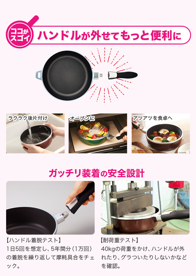 アサヒ軽金属 フライパン IH ガス 深型 蓋付き ハンドル 取っ手