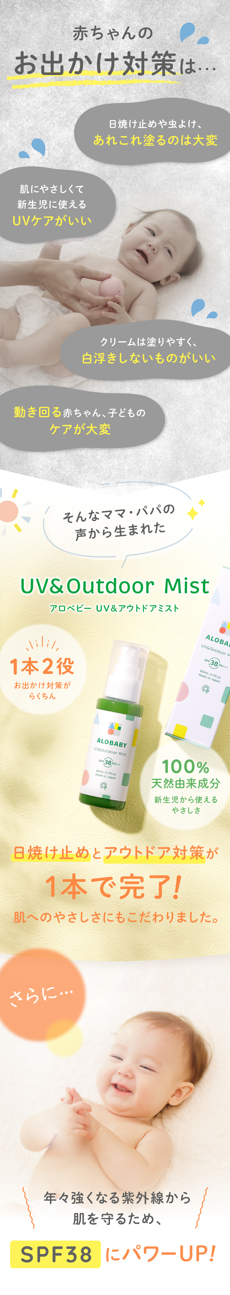 ALOBABY（アロベビー） ☆SPFがパワーUP！☆アロベビー 日焼け止め UV