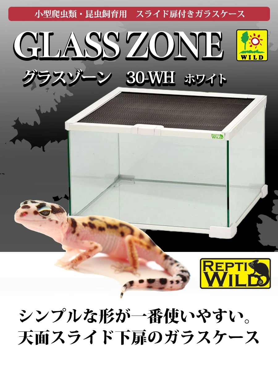 三晃商会 爬虫類 飼育ケース Repti wild グラスゾーン 30 ホワイト T1