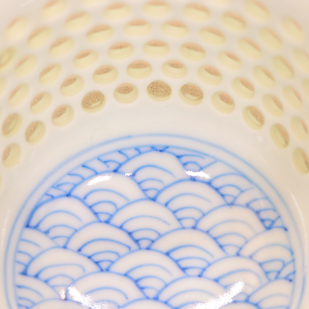 ティーカップ 有田焼 波佐見焼 丹心窯 水晶青海波コーヒーカップ