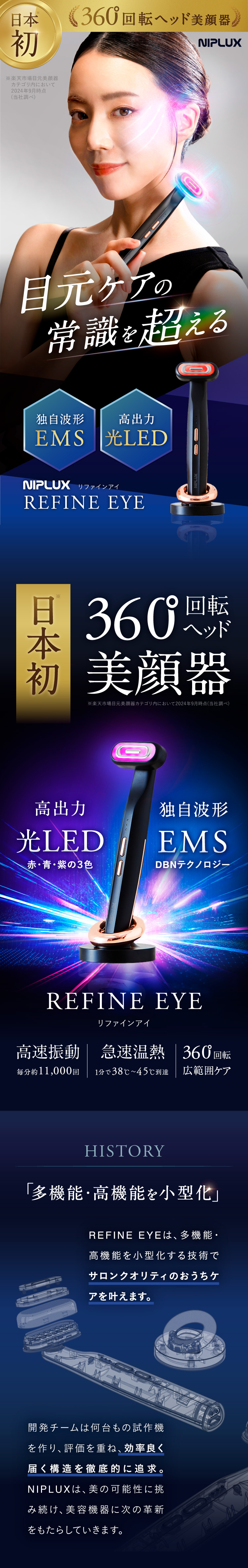 NIPLUX 目元専用美顔器 NIPLUX REFINE EYE リファインアイ ems美顔器