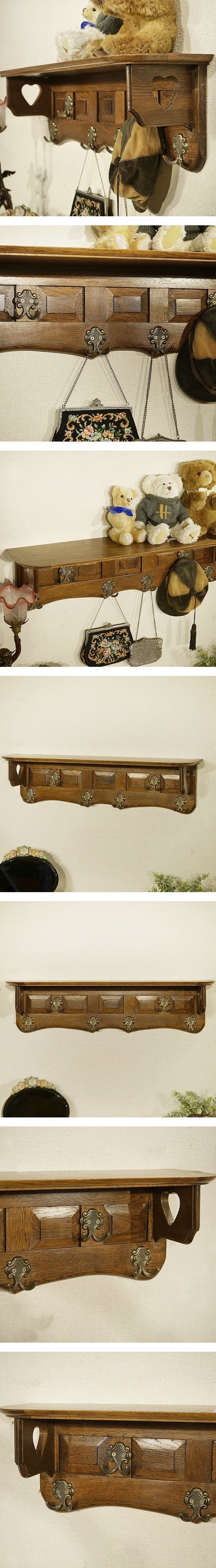 西洋アンティーク家具 ウォールラック 壁掛けハンガー コート掛け