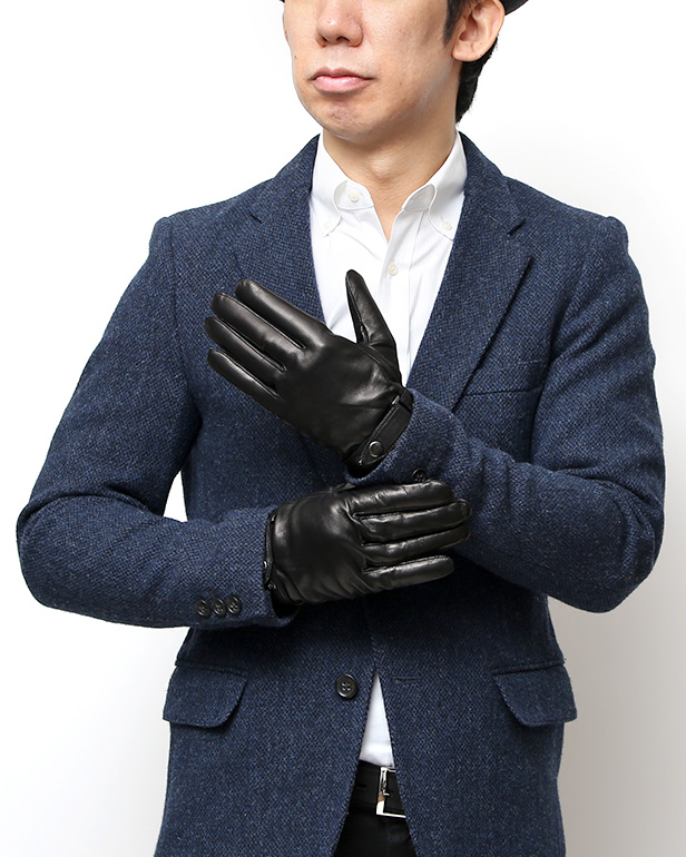 KURODA（クロダ） 手袋 メンズ レザー スマホ対応 イタリーラム