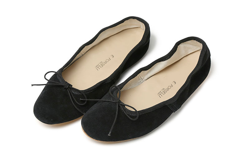 E.PORSELLI ポルセリ バレエシューズ スエード ジャズシューズ