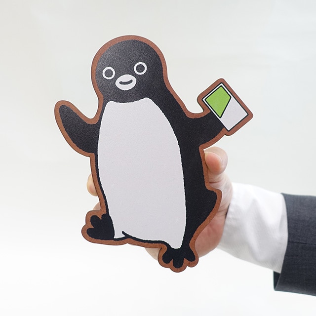 Suicaのペンギン 木製ポストカード（SuicaでGo！）:TRAINIART JRE MALL
