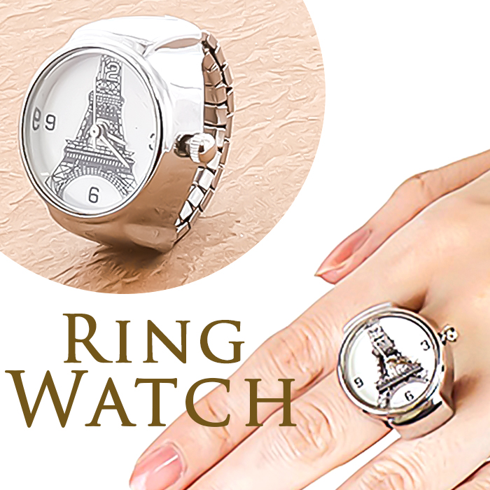 リングウォッチ アナログ 通販 フィンガーウォッチ 指時計 時計 指輪