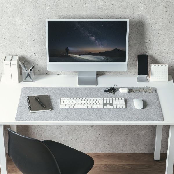 デスクマット [900x400x4mm] フェルト グレー MPD-FLT1GY