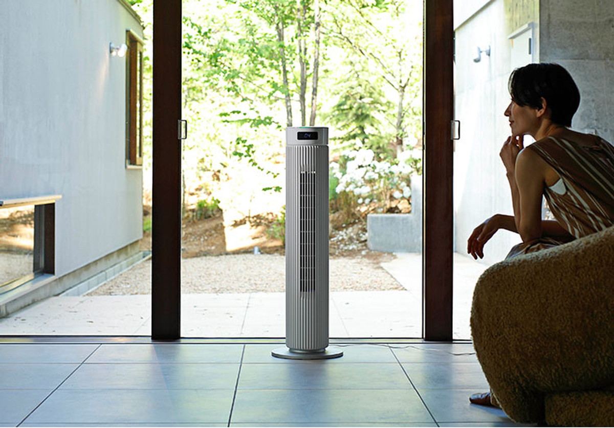 シロカ 大風量タワーファン リモコン付 パワフル 風量調節7段階