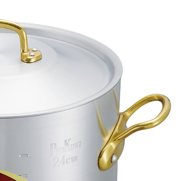 寸胴鍋 30cm 20L ガス火専用 プロキング 業務用 中尾アルミ 両手鍋