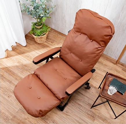 Gravina リクライニングチェア [ヘーゼルブラウン］ 肘付き リラックス