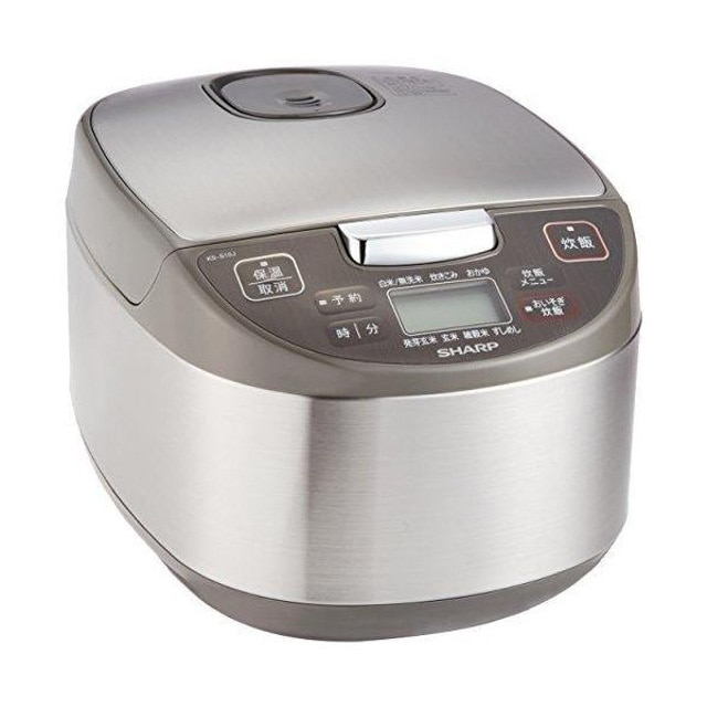 SHARP ジャー炊飯器(5.5合炊き) シルバー系 KS-S10J-S:ライフスタイル
