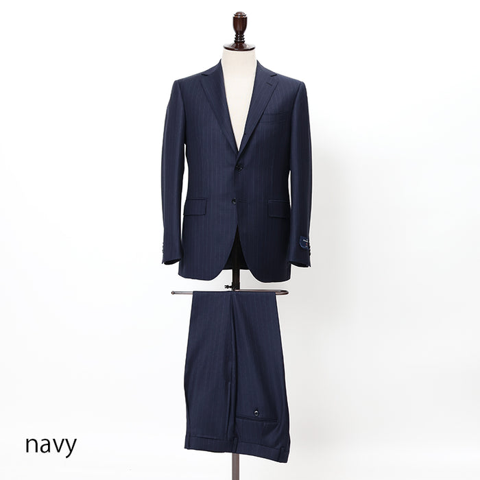ゼニア”ELECTA”チェック＆ストライプスーツ【Made in Japan