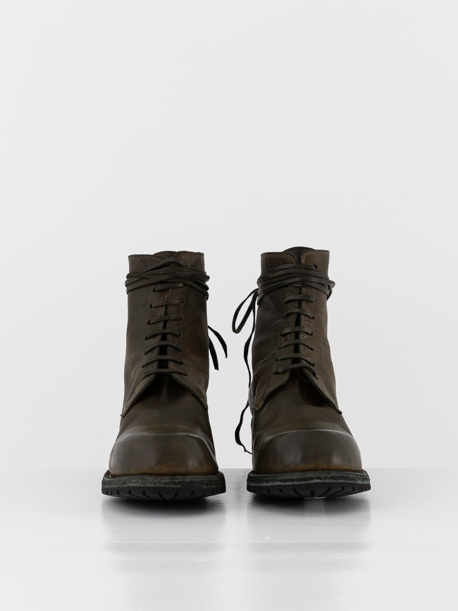 Guidi Front Tie/Back Zip Boot NB07V in Army Green at Worthwhile