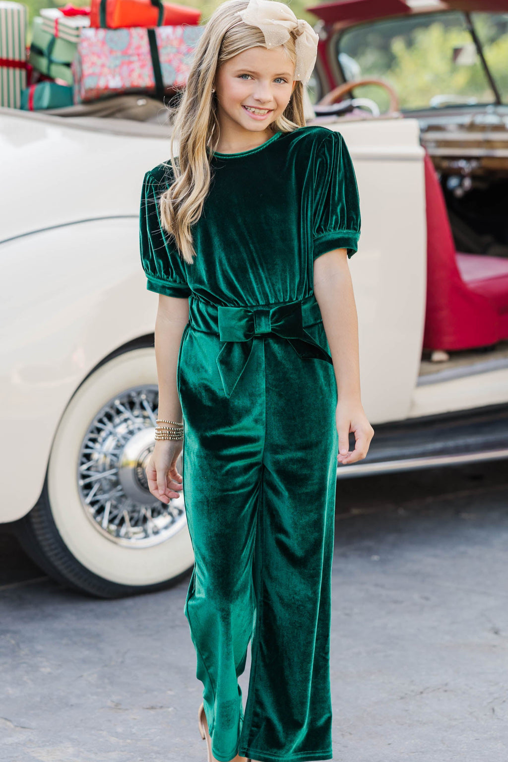 Girls: The Hailey Emerald Green Velvet Jumpsuit – Shop the Mint