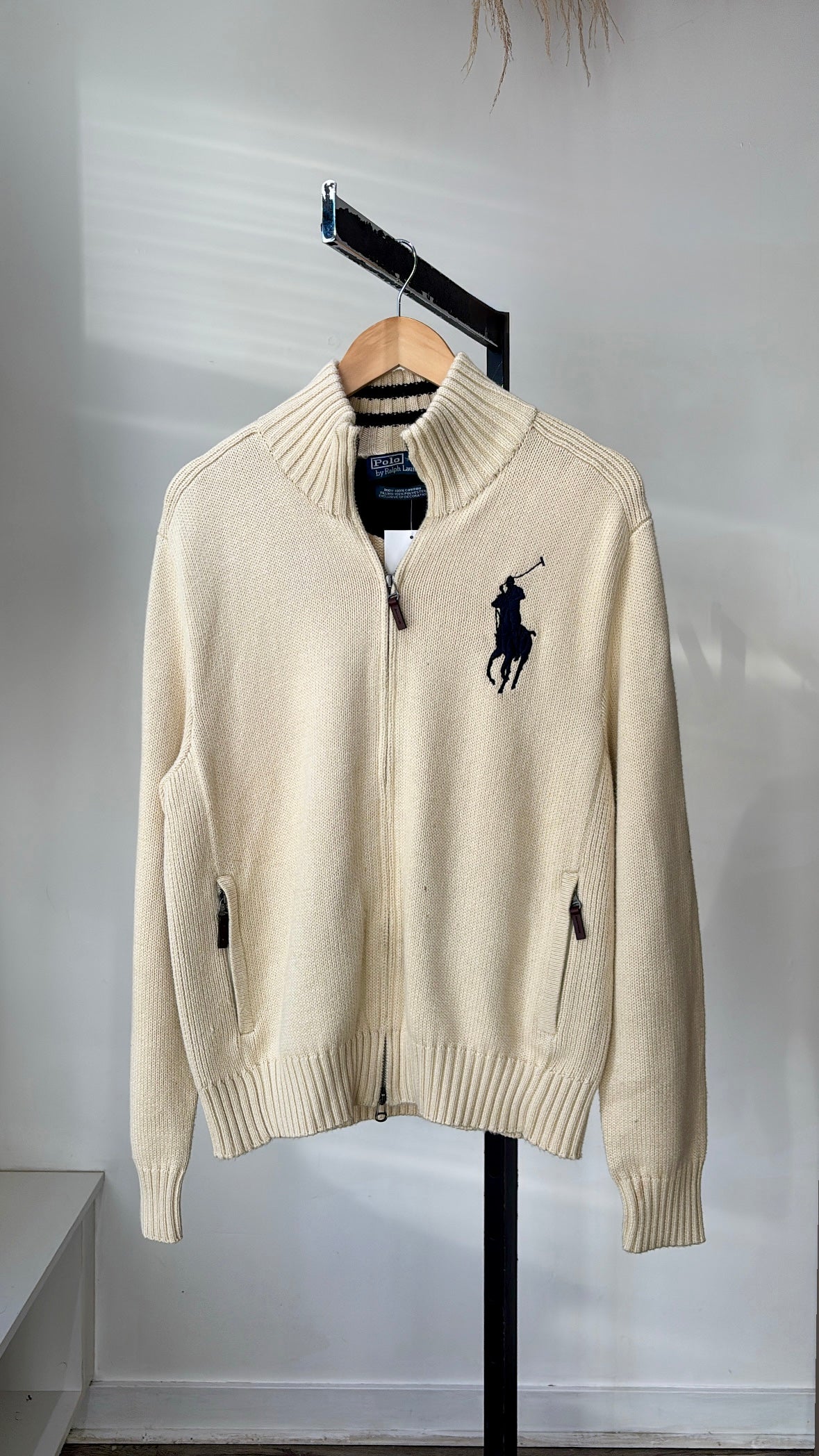 Vintage Polo Ralph Lauren 90s knit cardigan, Large - The Recollective