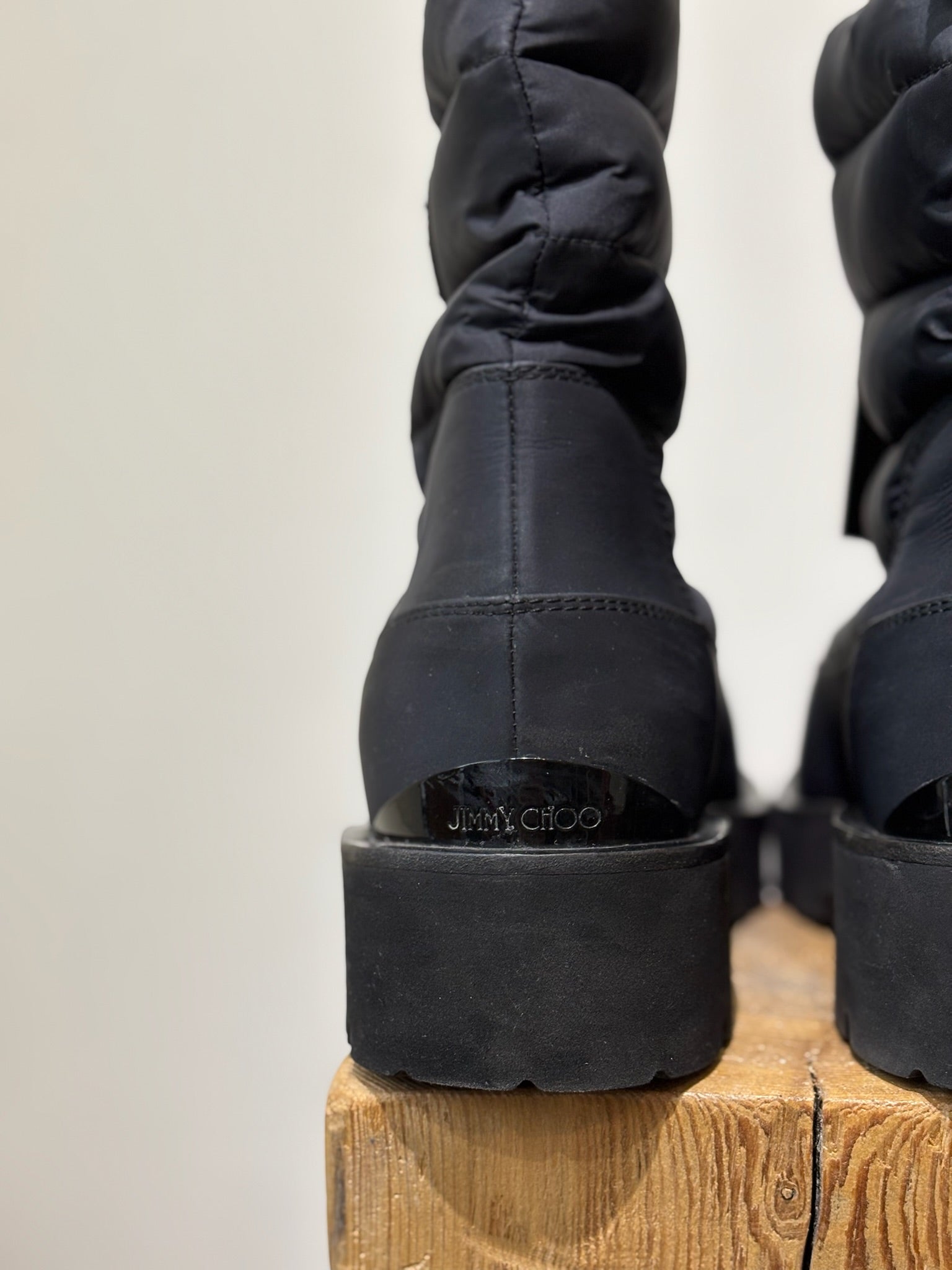 Jimmy Choo Kai Flat Padded Boots, Black, 39.5 - The Recollective