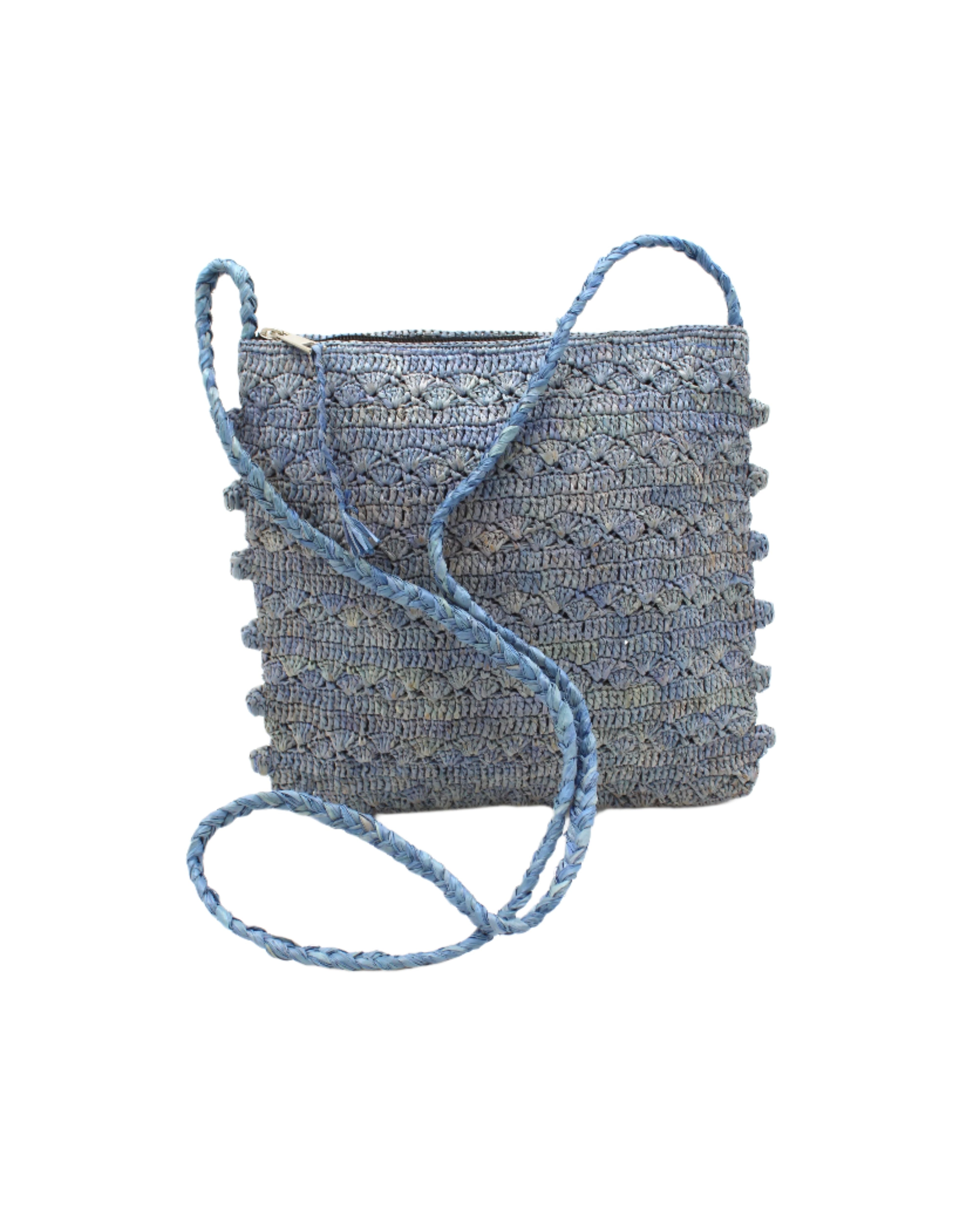 Kristen Crochet Straw Crossbody Bag with Nub Edge – Shebobo