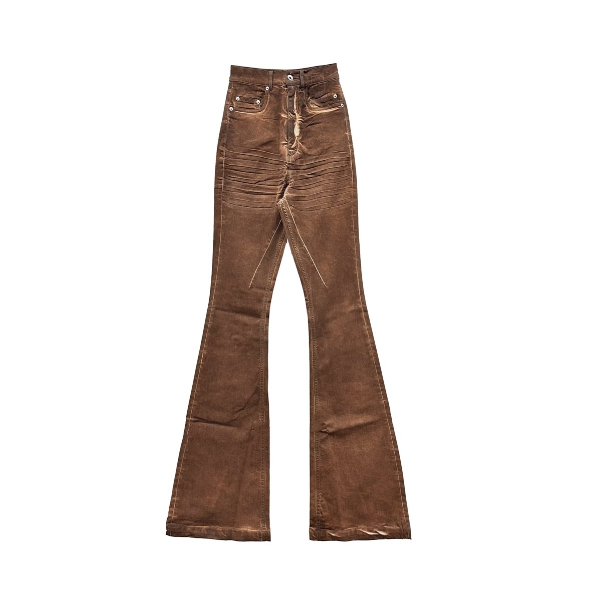 RICK OWENS DRKSHDW SS24 Lido Bolan Bootcut Brown Denim – SHENGLI