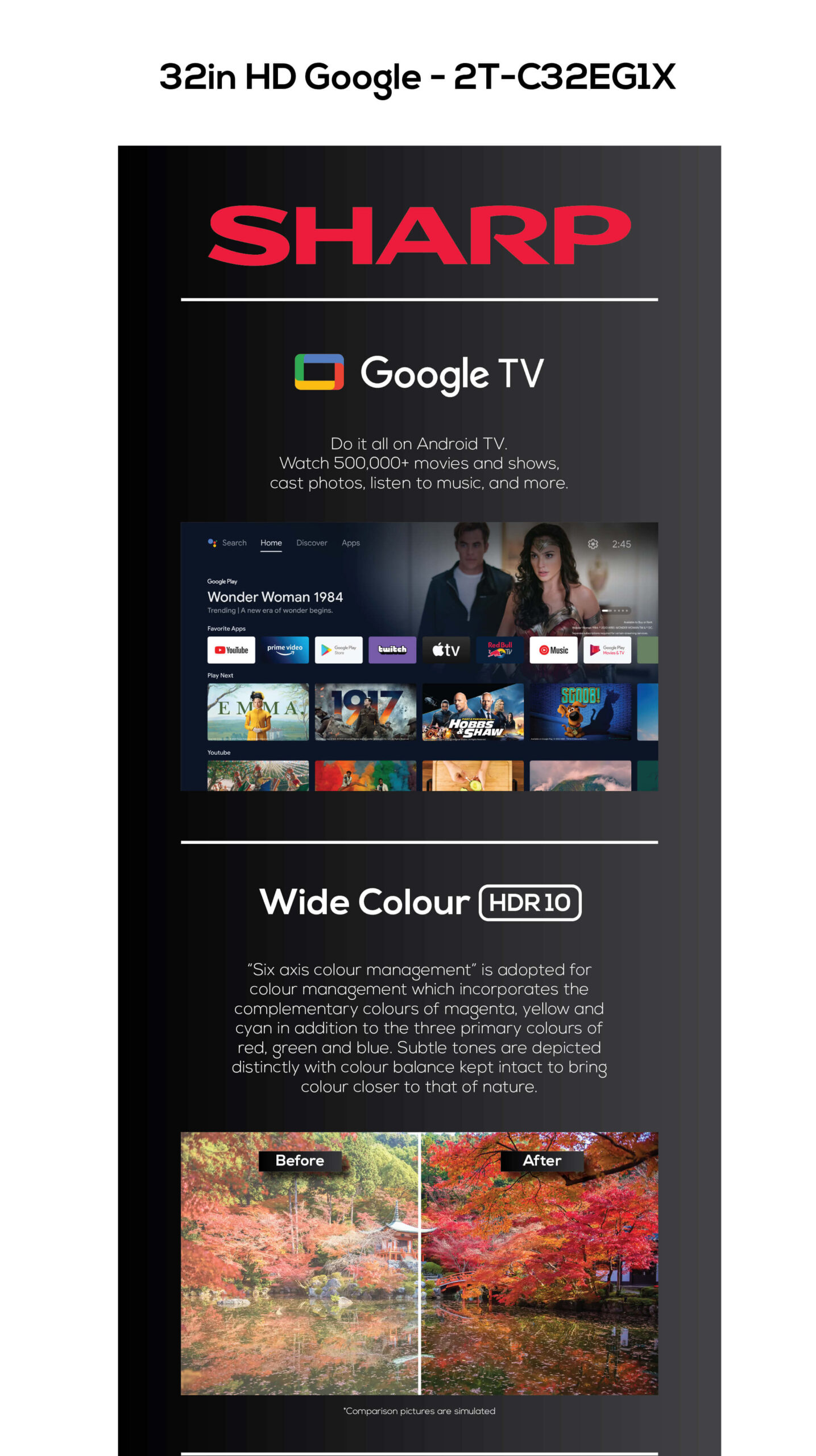 32” HD Google TV | Sharp Electronics