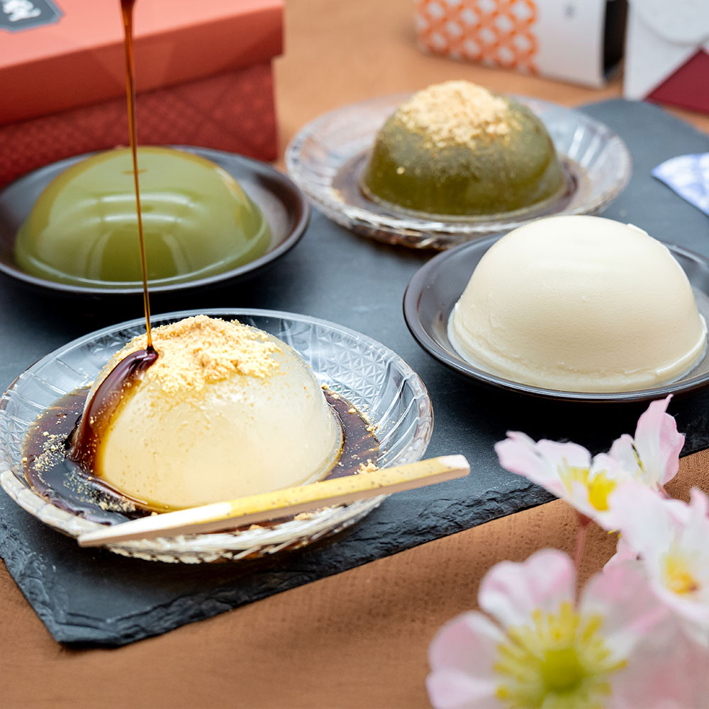 奈良 「亀久堂」 吉野葛すいーつ（くず餅・くずぷりん）詰め合わせ3段