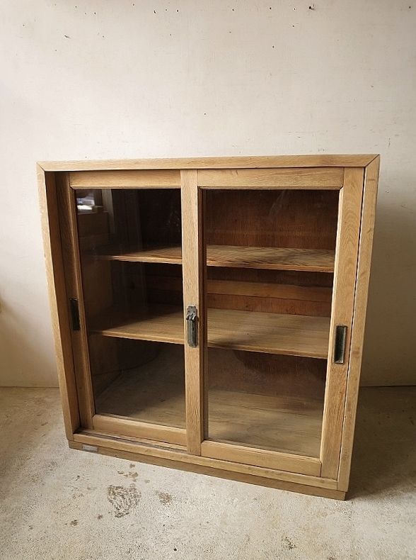 木枠ガラス戸の収納棚 - 古道具＋original‐紫山‐ shizan