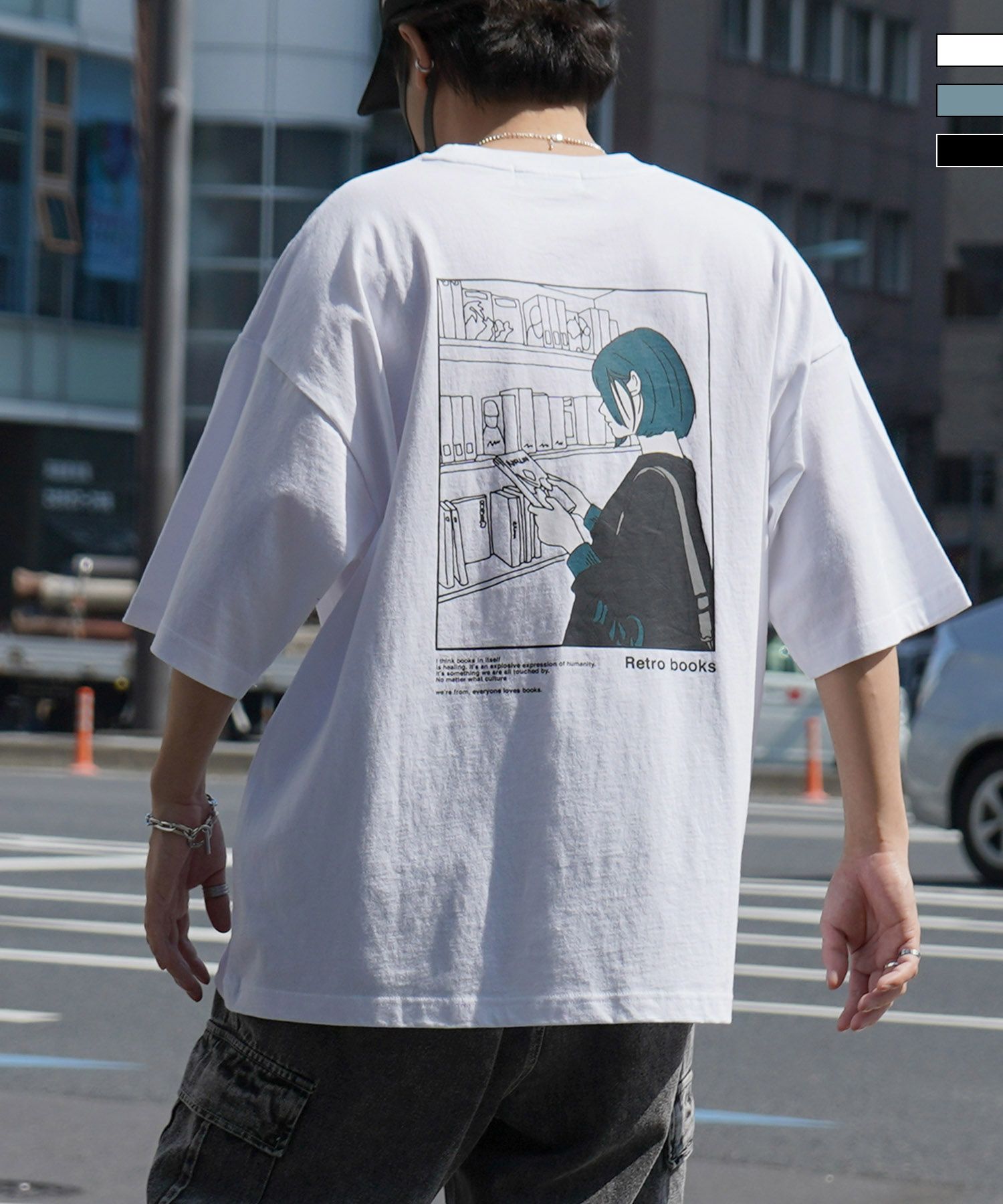 ILL'S（イルズ）ブックガール イラストバックプリント / ワンポイント