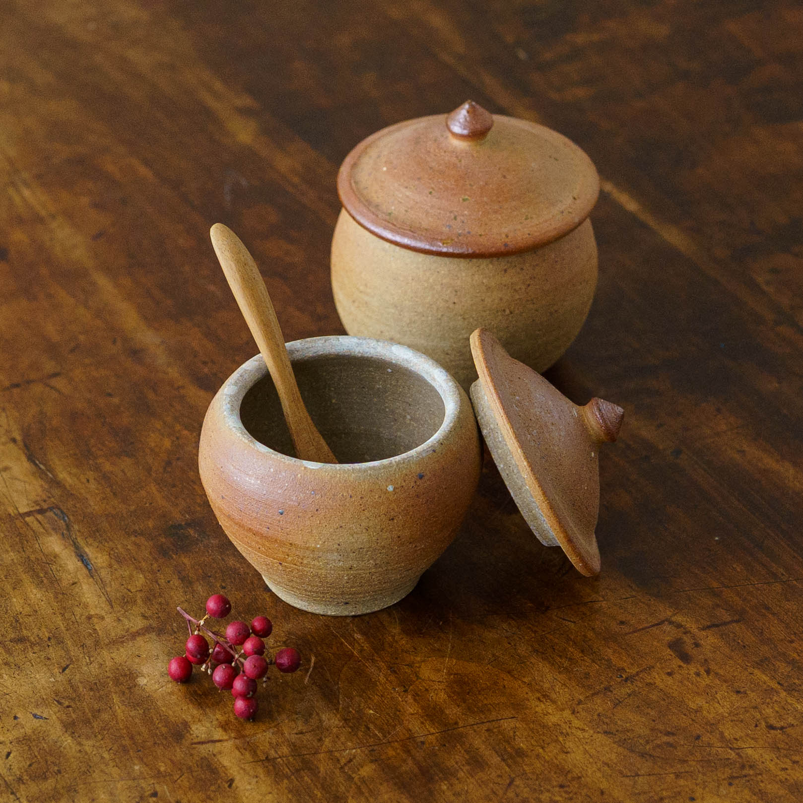 益子焼 川尻製陶所 塩壷 上膨れ S｜和食器通販 四季折折 – 四季折折