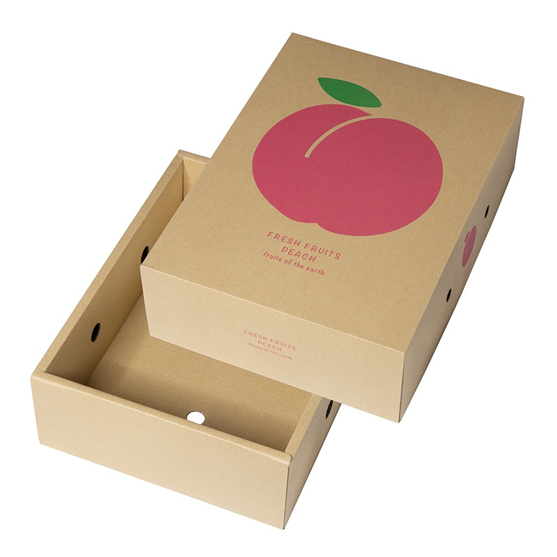 ギフト箱 桃クラフト 3kg L-2526 10枚/束（ご注文単位5束）【直送品