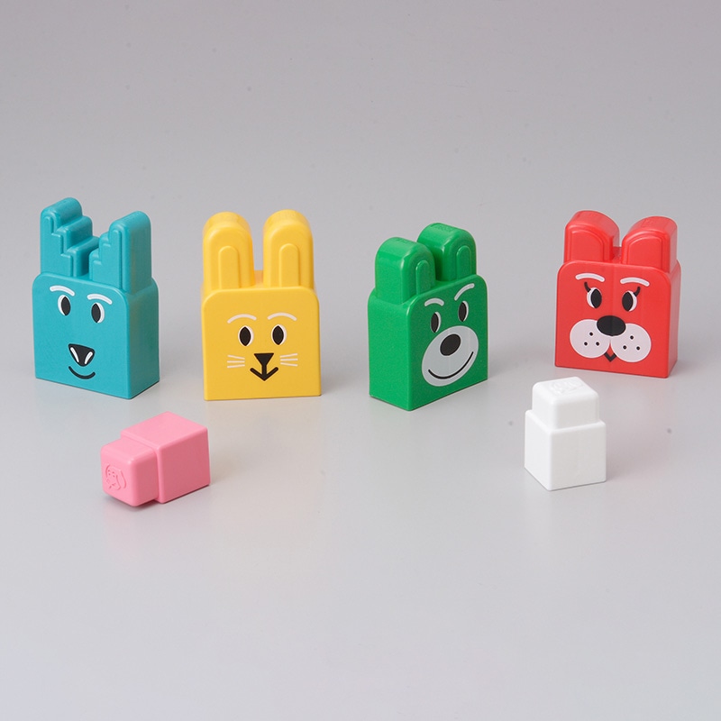 友愛玩具 どうぶつブロック AB710 MA-50109 1個（ご注文単位6個