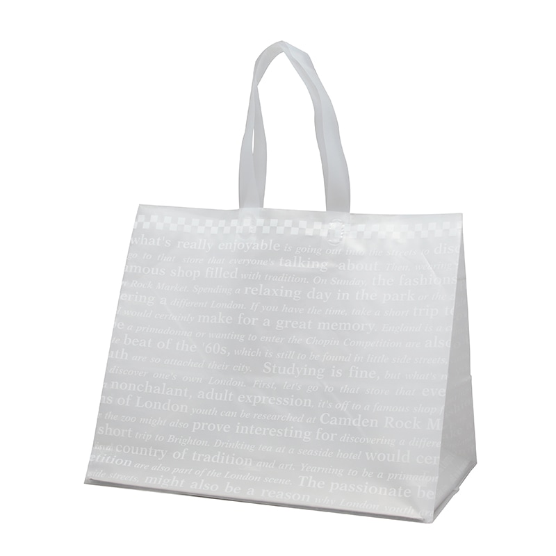 HEIKO 手提げポリ袋 ポリチャームバッグ WL チェッカー 厚み0.08mm 表