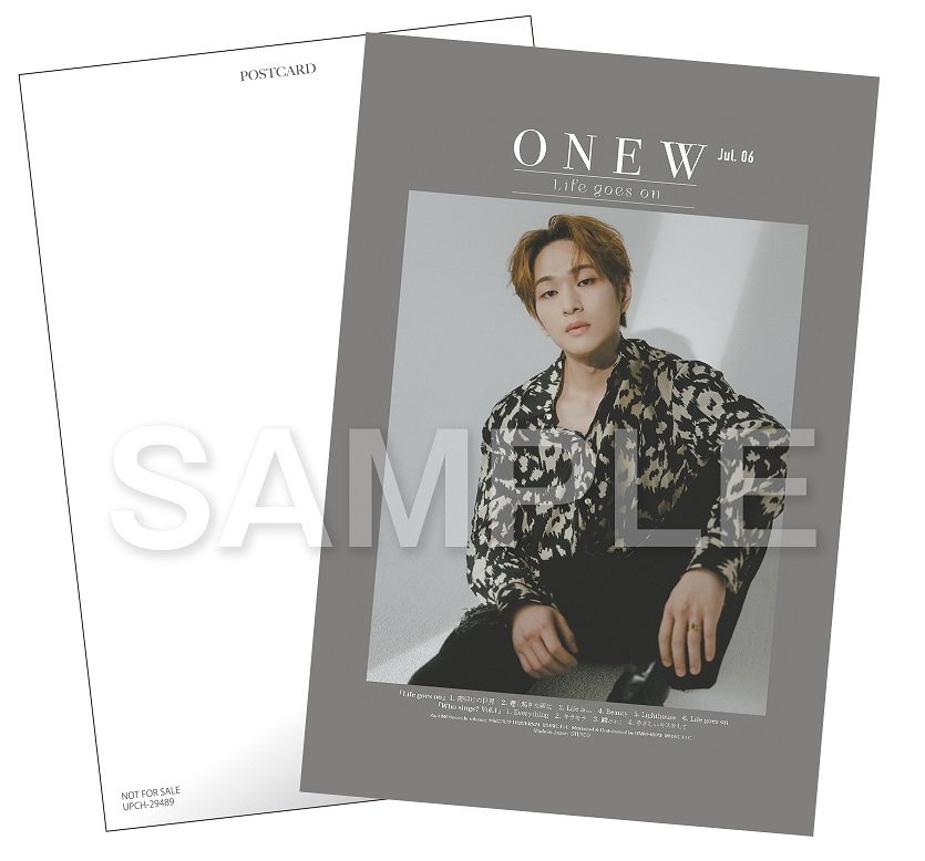 ONEW JAPAN 1st ALBUM『Life goes on』のショップ別特典のデザインを