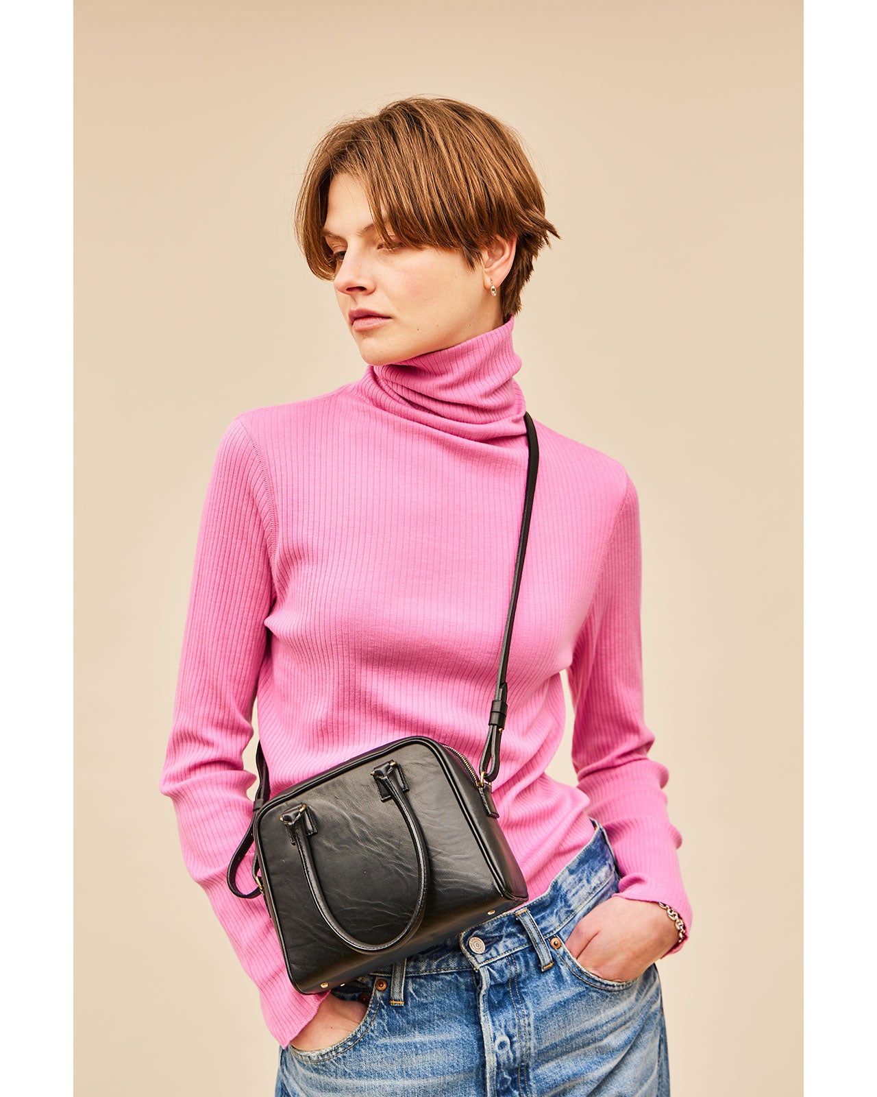 Shinzone（シンゾーン）】SQUARE LEATHER BAG S