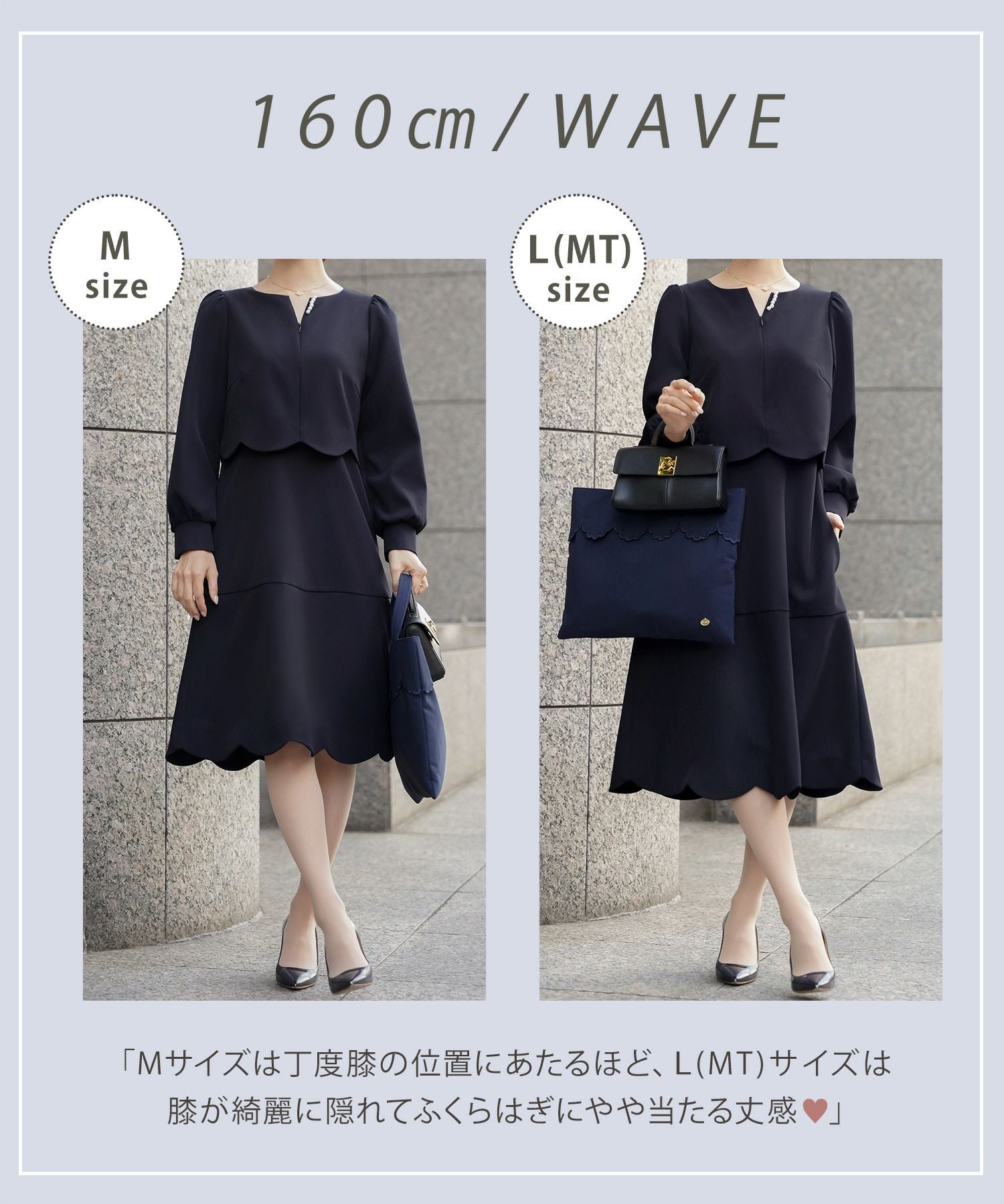 フロントファスナー スカラップ ワンピース le reve vaniller 全3色