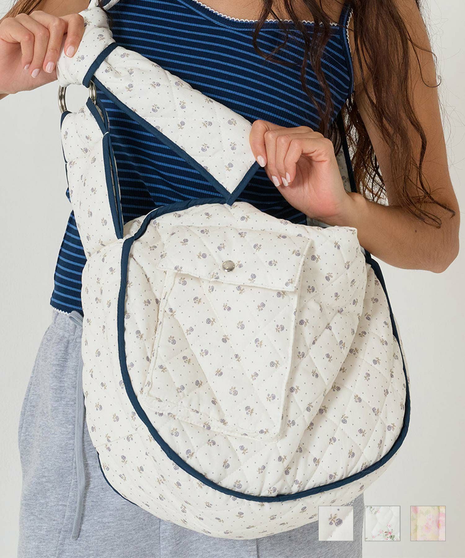 花柄 パデッドバッグ TINA：JOJUN 全3色｜tnj912-0814【6】