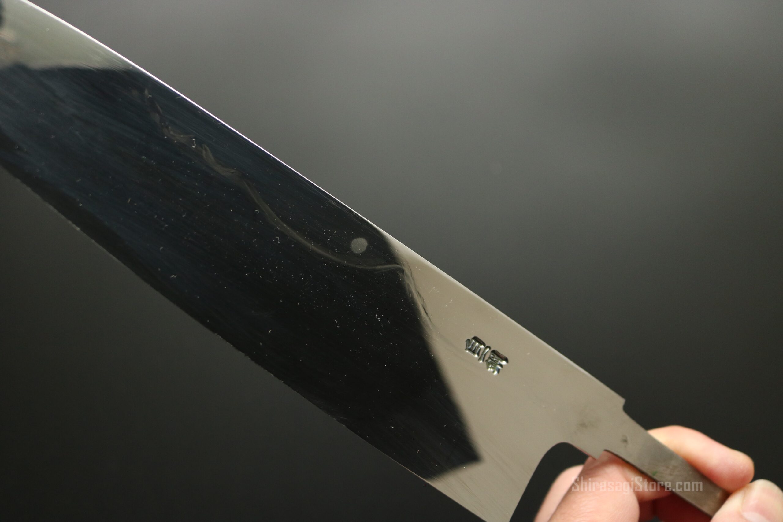 本焼 牛刀 包丁 富士山＆満月 白一鋼 鏡面仕上 8寸 - shirasagistore.com