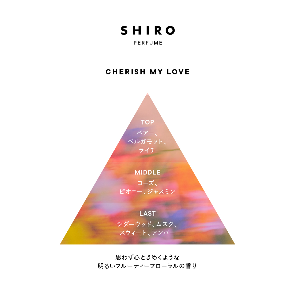 CHERISH MY LOVE オードパルファン | SHIROオフィシャルサイト