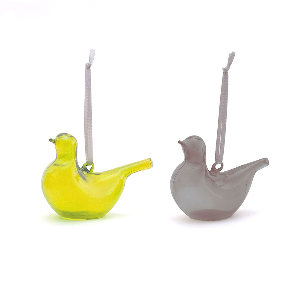 吊っても置いてもかわいらしい ガラスのオーナメント 鳥 | shesay(志成