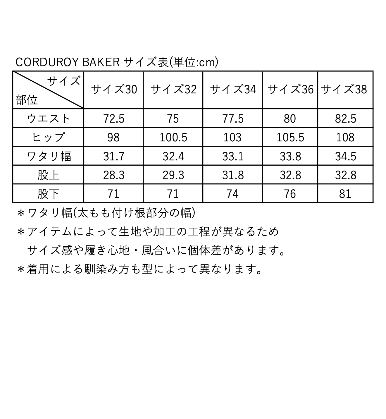 CORDUROY BAKER / CREAM – SHISHIKUI