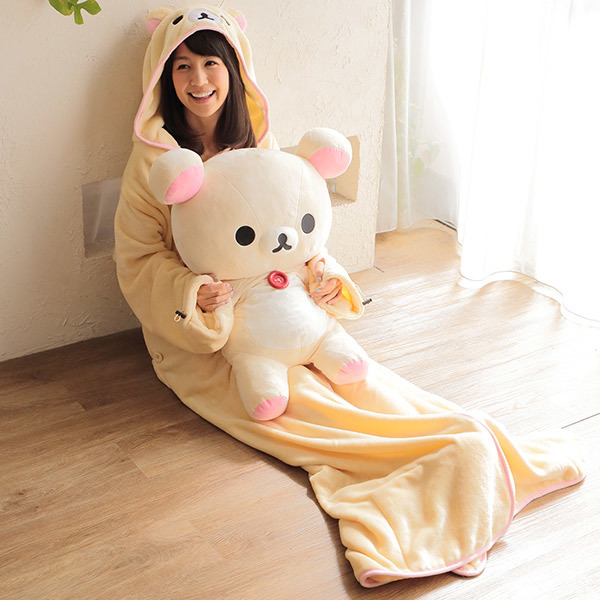 暖房入れても寒いです!! コリラックマの着る毛布”フーモ プレミアム”を
