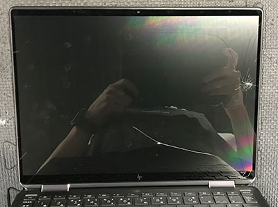HP Spectre x360 14-efの液晶修理 画面割れ、タッチパネル割れ