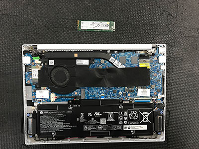 HP Pavilion Aero 13-be 2010AUのパソコン修理 白いカーソルから先に