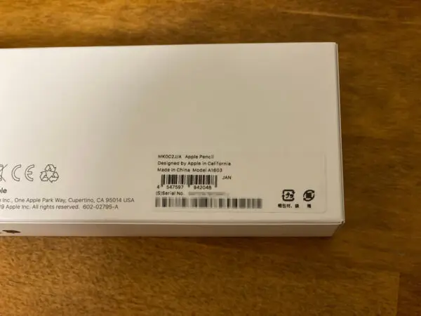Apple Pencilのシリアル番号を確認する3つの方法。（本体・箱・設定